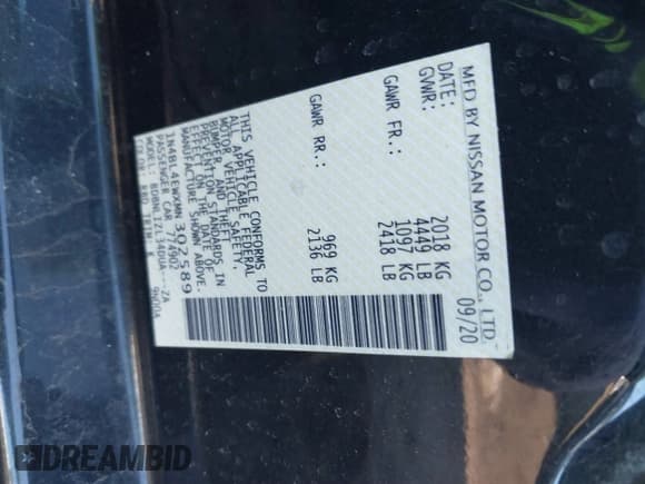 ✅ 2021 Nissan Altima SL • VIN: 1N4BL4EWXMN302589 • Lot: 41571990. Wystawiony na IAAI z przebiegiem 70 704 mil. Bezpłatny archiwum sprzedaży aukcyjnych z USA i szczegółowy raport historii pojazdu na DreamBid. Zdjęcie 9.