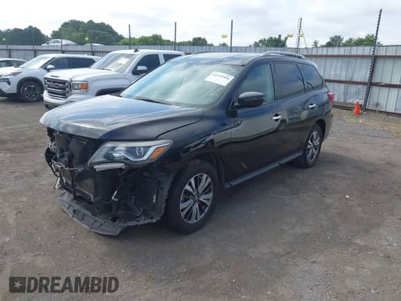 2017 Nissan Pathfinder SV with VIN 5N1DR2MN1HC633492, listed as a IAAI auction lot 42559504 with 110,407 mi miles and . Bid and sale history available at DreamBid. Image 2.
