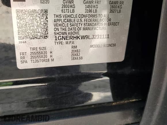 2020 Chevrolet Traverse LT с VIN 1GNERHKW9LJ231111, выставлен на аукционе Copart как лот 70101555 с пробегом 100 587 миль миль и Списание • Salvage title. История ставок и продаж доступна на DreamBid. Изображение 12.