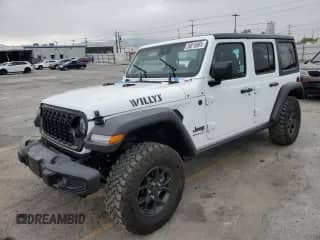 2024 Jeep Wrangler Willys with VIN 1C4PJXDN5RW107033, listed as a Copart auction lot 59818965 with 8,188 mi miles and Salvage title. Bid and sale history available at DreamBid. Image 1.