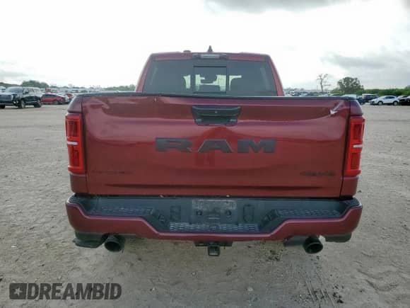 2025 Ram 1500 Limited with VIN 1C6SRFHPXSN591616, listed as a Copart auction lot 64567455 with Not provided miles and Salvage title. Bid and sale history available at DreamBid. Image 6.