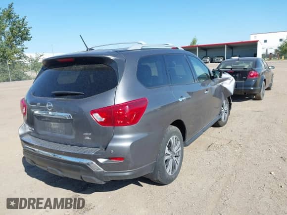 2017 Nissan Pathfinder SL with VIN 5N1DR2MM4HC637110, listed as a IAAI auction lot 43076278 with 99,213 mi miles and . Bid and sale history available at DreamBid. Image 4.
