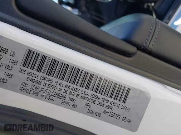 2020 Jeep Grand Cherokee Summit с VIN 1C4RJFJT1LC255288, выставлен на аукционе IAAI как лот 42041381 с пробегом 59 253 миль миль и . История ставок и продаж доступна на DreamBid. Изображение 9.