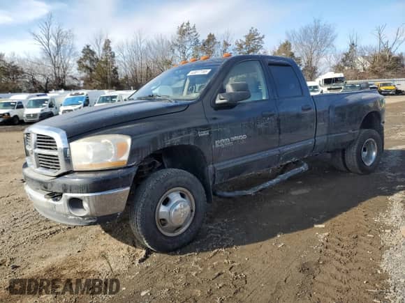 2006 Dodge RAM with VIN 3D7MX48D76G217535, listed as a Copart auction lot 43077165 with 187,172 mi miles and Salvage title. Bid and sale history available at DreamBid. Image 1.