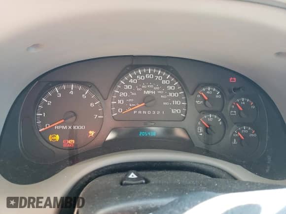 2007 Chevrolet TrailBlazer LT with VIN 1GNDS13S272223631, listed as a Copart auction lot 72968434 with 205,438 mi miles and Clean title. Bid and sale history available at DreamBid. Image 9.