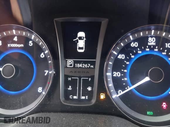 2012 Hyundai Azera with VIN KMHFH4JG8CA156433, listed as a IAAI auction lot 43208679 with 184,267 mi miles and . Bid and sale history available at DreamBid. Image 7.