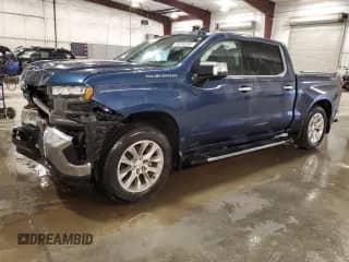 2019 Chevrolet Silverado 1500 LTZ with VIN 1GCUYGEL5KZ235952, listed as a Copart auction lot 69254345 with 119,486 mi miles and Salvage title. Bid and sale history available at DreamBid. Image 1.