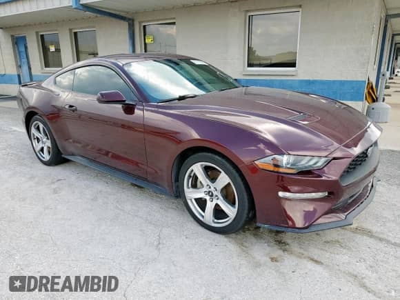 2018 Ford Mustang EcoBoost with VIN 1FA6P8TH7J5185597, listed as a Copart auction lot 67118245 with 69,710 mi miles and Salvage title. Bid and sale history available at DreamBid. Image 4.