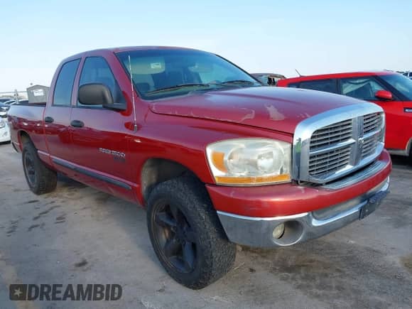 2006 Dodge 1500 SLT with VIN 1D7HA18N06S607718, listed as a IAAI auction lot 43023543 with Not provided miles and . Bid and sale history available at DreamBid. Image 1.