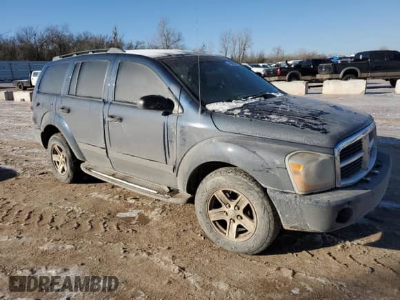 2005 Dodge Durango SLT z VIN 1D4HD48D45F509957, wystawiony jako Copart lot #45083915 z przebiegiem 334 568 mil mil oraz Szkoda całkowita • Salvage title. Historia ofert i sprzedaży dostępna na DreamBid. Obrazek 4.