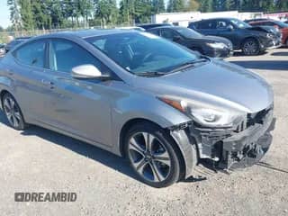 2014 Hyundai Elantra Sport z VIN KMHDH4AH9EU122180, wystawiony jako IAAI lot #42609381 z przebiegiem 107 583 mil mil oraz . Historia ofert i sprzedaży dostępna na DreamBid. Obrazek 1.