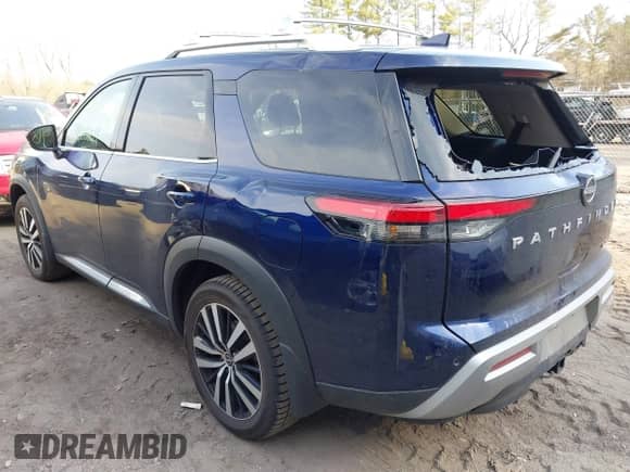 2023 Nissan Pathfinder Platinum с VIN 5N1DR3DK2PC237839, выставлен на аукционе IAAI как лот 41800209 с пробегом 21 446 миль миль и . История ставок и продаж доступна на DreamBid. Изображение 3.