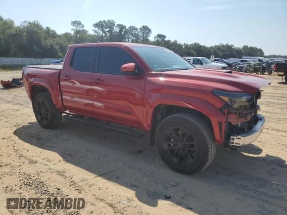 2024 Toyota Tacoma SR5 with VIN 3TYKB5FN3RT002388, listed as a Copart auction lot 80583475 with 30,696 mi miles and Salvage title. Bid and sale history available at DreamBid. Image 4.