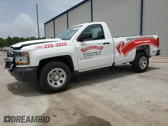 2018 Chevrolet Silverado 1500 Work Truck with VIN 1GCNCNEH9JZ276425, listed as a Copart auction lot 59859135 with 109,619 mi miles and Salvage title. Bid and sale history available at DreamBid. Image 1.