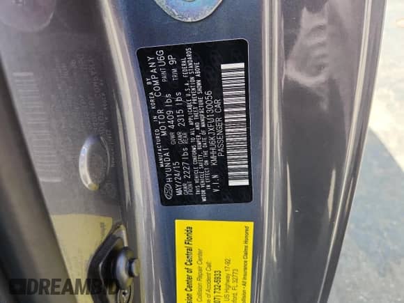 2015 Hyundai Genesis Coupe Ultimate с VIN KMHHU6KJXFU130056, выставлен на аукционе Copart как лот 81884585 с пробегом 86 923 миль миль и Списание • Salvage title. История ставок и продаж доступна на DreamBid. Изображение 12.