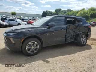 2024 Chevrolet Blazer LT с VIN 3GNKBCR42RS256423, выставлен на аукционе Copart как лот 69280245 с пробегом 11 032 миль миль и Списание • Salvage title. История ставок и продаж доступна на DreamBid. Изображение 1.