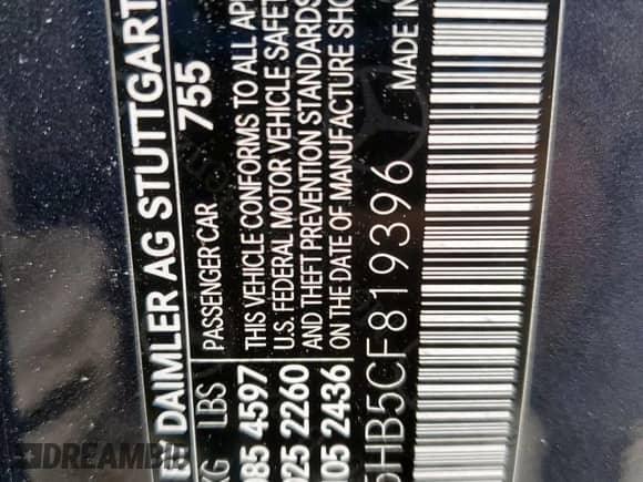 2012 Mercedes-Benz C 350 z VIN WDDGJ5HB5CF819396, wystawiony jako Copart lot #58517885 z przebiegiem 121 025 mil mil oraz Szkoda całkowita • Salvage title. Historia ofert i sprzedaży dostępna na DreamBid. Obrazek 13.