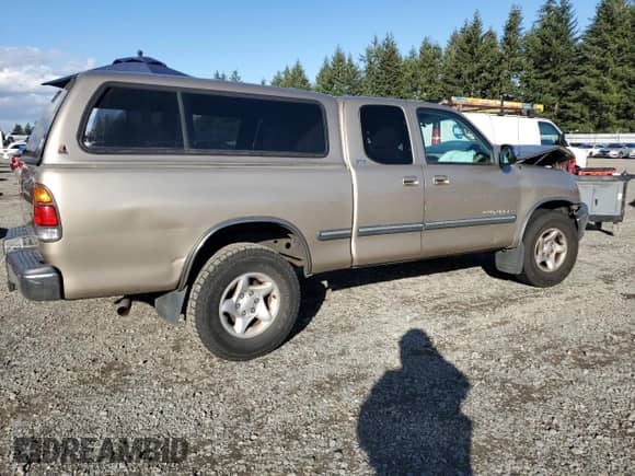 2002 Toyota Tundra SR5 with VIN 5TBBT44102S294471, listed as a Copart auction lot 89683505 with 212,305 mi miles and Salvage title. Bid and sale history available at DreamBid. Image 3.