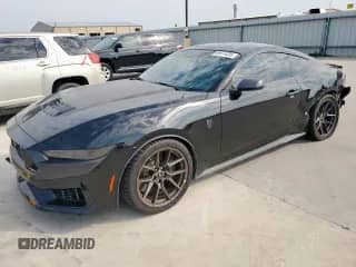 2024 Ford Mustang Dark Horse with VIN 1FA6P8R07R5505966, listed as a Copart auction lot 69974435 with 9,373 mi miles and Salvage title. Bid and sale history available at DreamBid. Image 1.
