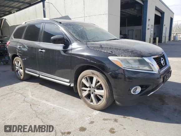 2014 Nissan Pathfinder S z VIN 5N1AR2MNXEC656347, wystawiony jako Copart lot #50432045 z przebiegiem 195 622 mil mil oraz Czysty tytuł • Clean title. Historia ofert i sprzedaży dostępna na DreamBid. Obrazek 4.