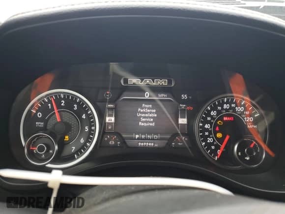 2019 Ram 1500 Laramie with VIN 1C6SRFJT2KN584215, listed as a Copart auction lot 85362895 with 267,246 mi miles and Salvage title. Bid and sale history available at DreamBid. Image 9.