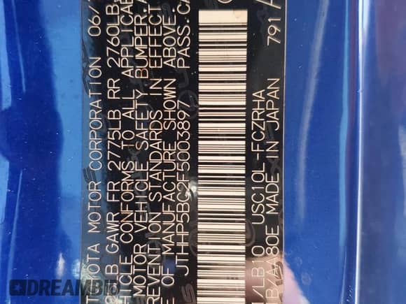 2015 Lexus RC F with VIN JTHHP5BC2F5003897, listed as a Copart auction lot 81640575 with 80,519 mi miles and Clean title. Bid and sale history available at DreamBid. Image 12.