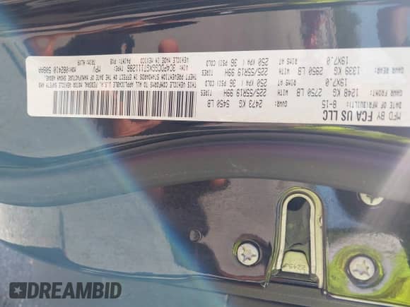 2016 Dodge Journey Crossroad Plus with VIN 3C4PDCGGXGT111286, listed as a IAAI auction lot 42985738 with 168,735 mi miles and . Bid and sale history available at DreamBid. Image 9.