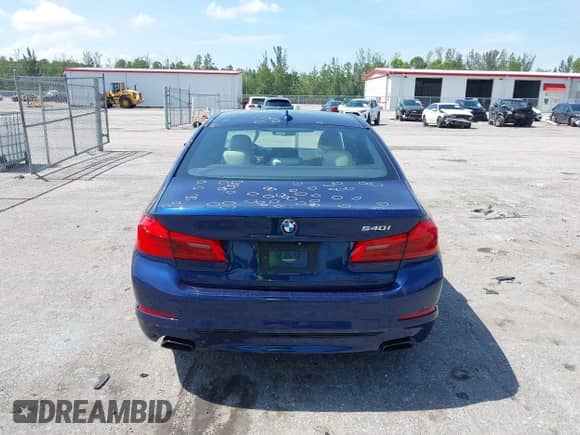2019 BMW 5 Series 540i with VIN WBAJE5C51KBM76742, listed as a IAAI auction lot 42656465 with 54,600 mi miles and . Bid and sale history available at DreamBid. Image 16.