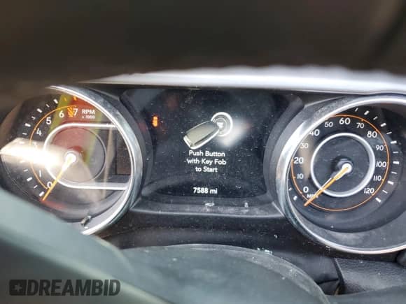 2022 Jeep Wrangler Unlimited Sport S with VIN 1C4HJXDG6NW195431, listed as a Copart auction lot 65503225 with 7,588 mi miles and Salvage title. Bid and sale history available at DreamBid. Image 9.