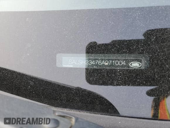 2006 Land Rover Range Rover Sport SC with VIN SALSH23476A971004, listed as a Copart auction lot 59515955 with 131,669 mi miles and Salvage title. Bid and sale history available at DreamBid. Image 13.