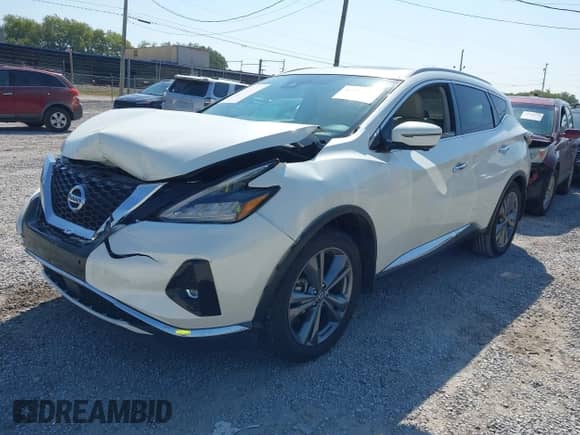 2021 Nissan Murano Platinum with VIN 5N1AZ2DS1MC126899, listed as a IAAI auction lot 43256813 with 63,804 mi miles and . Bid and sale history available at DreamBid. Image 2.