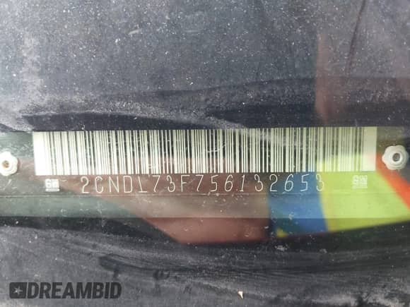 2005 Chevrolet Equinox LT с VIN 2CNDL73F756132653, выставлен на аукционе IAAI как лот 43392087 с пробегом 149 445 миль миль и . История ставок и продаж доступна на DreamBid. Изображение 9.