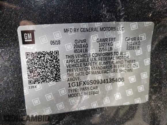 2018 Chevrolet Bolt EV Premier z VIN 1G1FX6S09J4135406, wystawiony jako Copart lot #60585853 z przebiegiem 30 271 mil mil oraz . Historia ofert i sprzedaży dostępna na DreamBid. Obrazek 12.