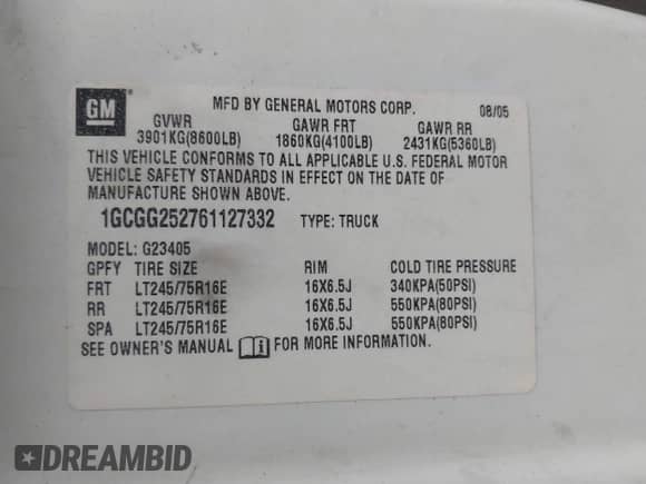 2006 Chevrolet City Express Cargo с VIN 1GCGG252761127332, выставлен на аукционе IAAI как лот 42500688 с пробегом 371 319 миль миль и . История ставок и продаж доступна на DreamBid. Изображение 9.