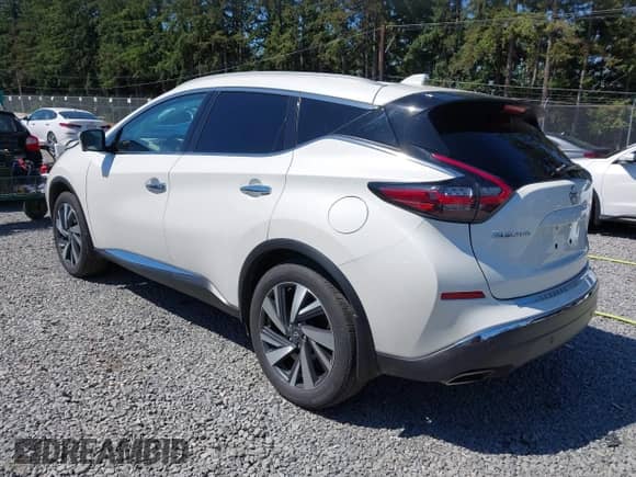 2023 Nissan Murano SL with VIN 5N1AZ2CS5PC101879, listed as a IAAI auction lot 42627882 with 21,382 mi miles and . Bid and sale history available at DreamBid. Image 3.