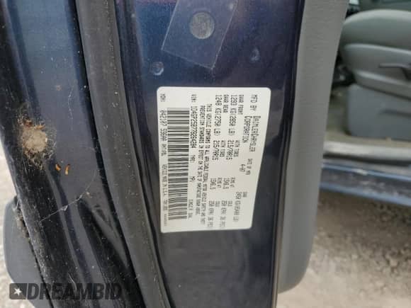2007 Dodge Caravan SE with VIN 1D4GP25B77B264284, listed as a Copart auction lot 60279405 with 72,670 mi miles and Clean title. Bid and sale history available at DreamBid. Image 13.