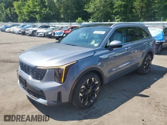 2025 Kia Sorento EX с VIN 5XYRH4JFXSG386370, выставлен на аукционе Copart как лот 63491645 с пробегом 1 442 миль миль и Списание • Salvage title. История ставок и продаж доступна на DreamBid. Изображение 1.