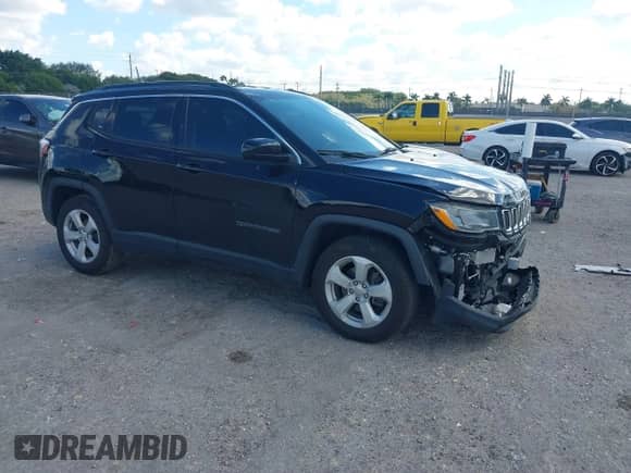 2020 Jeep Compass Latitude with VIN 3C4NJCBB4LT253364, listed as a IAAI auction lot 41565377 with 60,551 mi miles and . Bid and sale history available at DreamBid. Image 1.