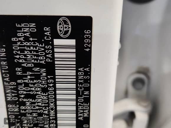 2019 Toyota Camry Hybrid LE с VIN 4T1B31HK3KU006491, выставлен на аукционе Copart как лот 81571085 с пробегом 83 074 миль миль и Списание • Salvage title. История ставок и продаж доступна на DreamBid. Изображение 12.