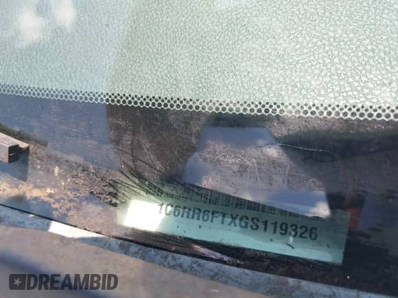 2016 Ram 1500 Express with VIN 1C6RR6FTXGS119326, listed as a IAAI auction lot 42610349 with 220,177 mi miles and . Bid and sale history available at DreamBid. Image 9.