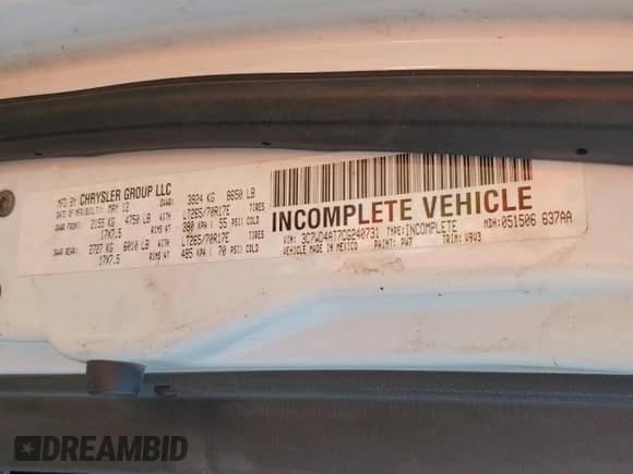 2012 Dodge RAM with VIN 3C7WD4AT7CG240731, listed as a Copart auction lot 71629105 with 187,575 mi miles and Clean title. Bid and sale history available at DreamBid. Image 12.