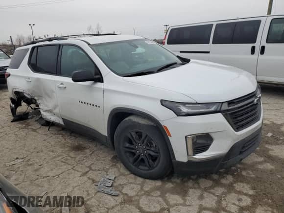 2022 Chevrolet Traverse LS with VIN 1GNEVFKW3NJ116247, listed as a Copart auction lot 43724995 with 52,433 mi miles and Salvage title. Bid and sale history available at DreamBid. Image 4.
