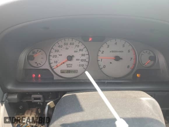 2001 Nissan Frontier SE with VIN 1N6ED27T41C347012, listed as a Copart auction lot 59388375 with 284,480 mi miles and Salvage title. Bid and sale history available at DreamBid. Image 9.