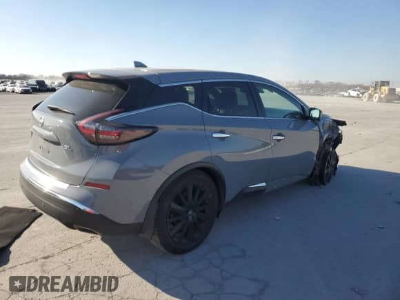 2024 Nissan Murano SL with VIN 5N1AZ2CJ8RC110814, listed as a Copart auction lot 48553325 with 30,063 mi miles and Salvage title. Bid and sale history available at DreamBid. Image 3.