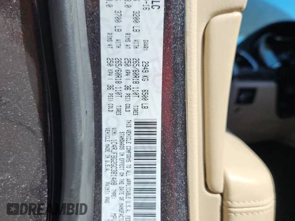 2016 Jeep Grand Cherokee Limited с VIN 1C4RJFBG2GC381408, выставлен на аукционе Copart как лот 87299855 с пробегом 183 533 миль миль и Чистый • Clean title. История ставок и продаж доступна на DreamBid. Изображение 13.