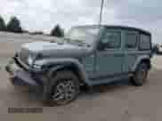 2024 Jeep Wrangler Sahara с VIN 1C4PJXEN7RW126407, выставлен на аукционе Copart как лот 67808545 с пробегом 14 854 миль миль и Списание • Salvage title. История ставок и продаж доступна на DreamBid. Изображение 1.