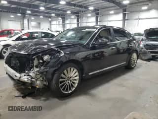 2016 Hyundai Equus Ultimate with VIN KMHGH4JHXGU102729, listed as a Copart auction lot 77043834 with 64,191 mi miles and Salvage title. Bid and sale history available at DreamBid. Image 1.