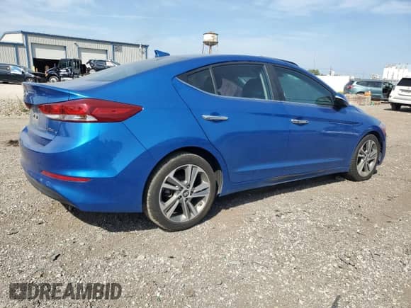 2017 Hyundai Elantra Limited with VIN 5NPD84LF6HH038087, listed as a Copart auction lot 81483425 with Not provided miles and Salvage title. Bid and sale history available at DreamBid. Image 3.
