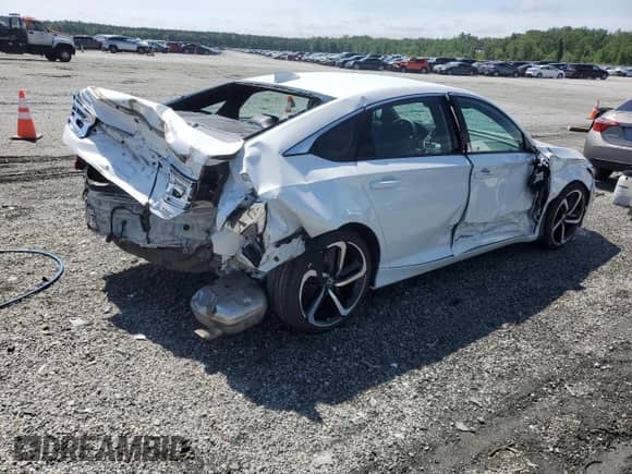 2018 Honda Accord Sport with VIN 1HGCV2E33JA029888, listed as a Copart auction lot 56467615 with 50,496 mi miles and Salvage title. Bid and sale history available at DreamBid. Image 3.