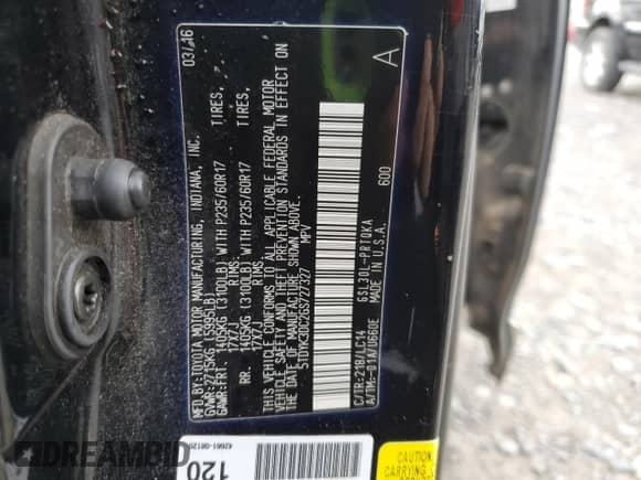 2016 Toyota Sienna XLE z VIN 5TDYK3DC2GS727327, wystawiony jako Copart lot #82152655 z przebiegiem 136 048 mil mil oraz Szkoda całkowita • Salvage title. Historia ofert i sprzedaży dostępna na DreamBid. Obrazek 14.